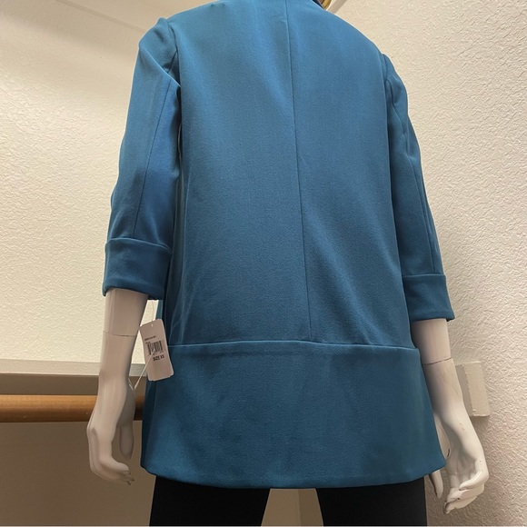 🆕Anthracite by muse Teal Shawl Oversized Blazer Sz XS - M - Picture 4 of 9